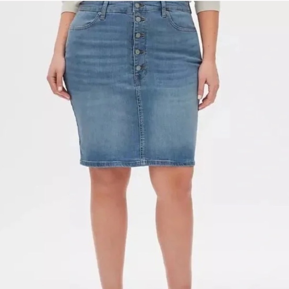 NWT BANANA REPUBLIC FACTORY Button Front Denim Pencil Skirt